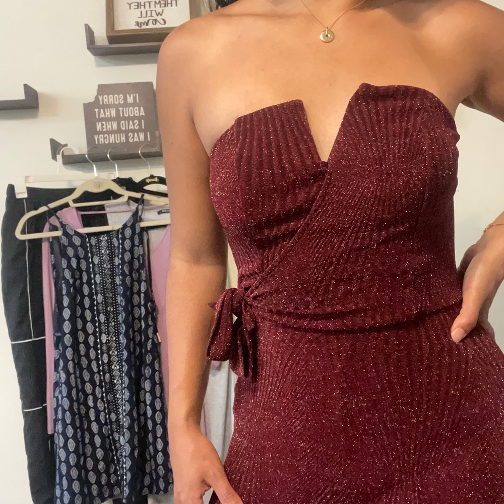 Red glittery jumpsuit